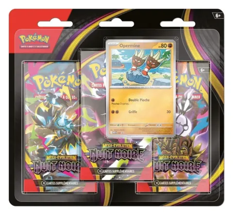 Tripack 3 boosters Méga-Évolution : Nuit Noire